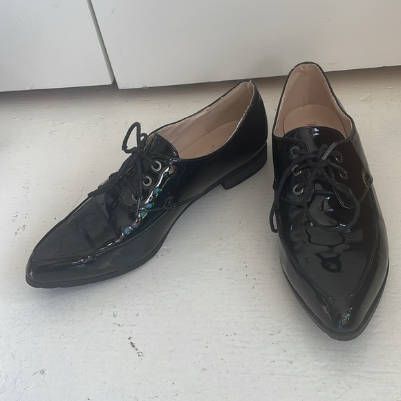 Daisy street faux patent leather flats size 38 or 7.5 - Picture 2 of 7